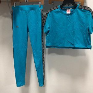 NWT 2pc set KAPPA CROP Top Pant LEGGING Women S